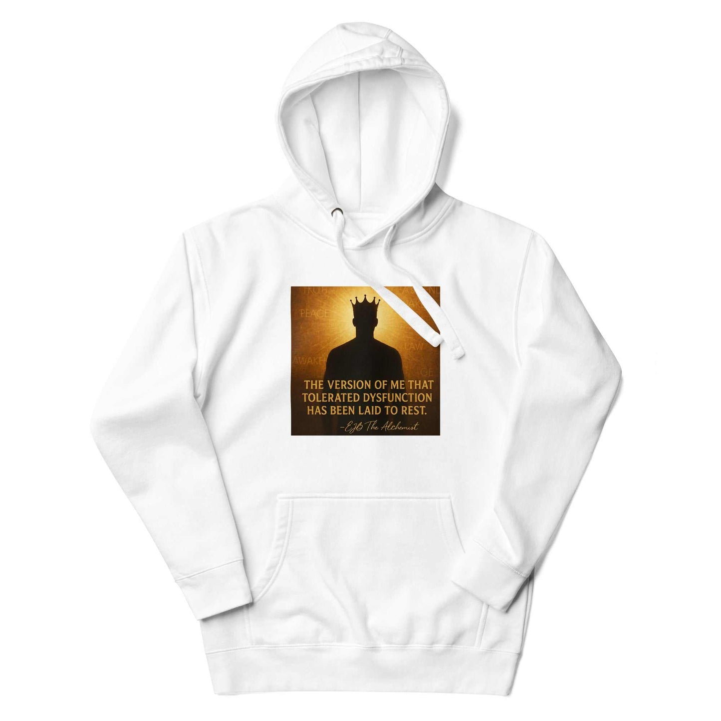 Unisex organic cotton-poly blend hoodie with angel number design and kangaroo pocket for eco-friendly spiritual comfort