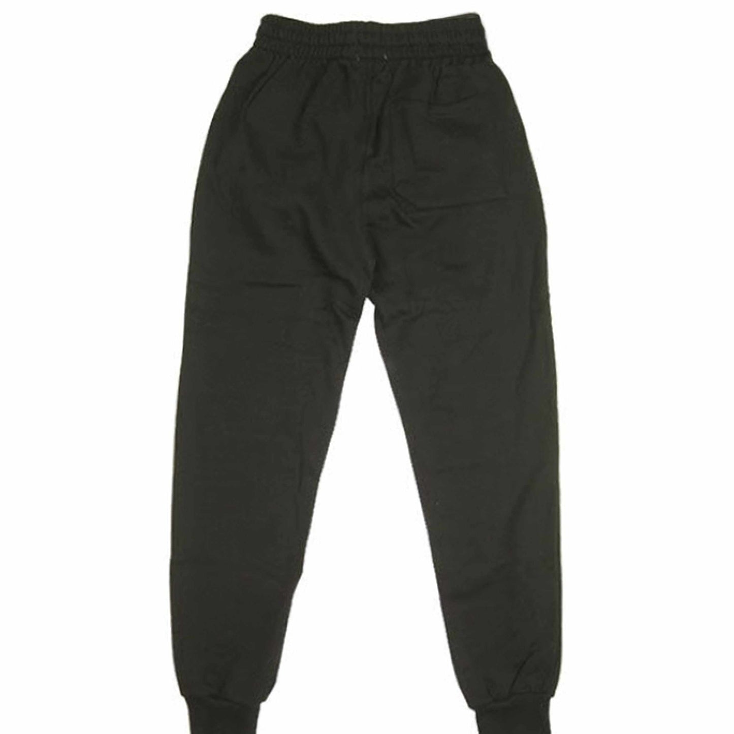 Black slim fit Vibe Armor fleece joggers with dyed-to-match drawstring and right-side back pocket for spiritual and active wear