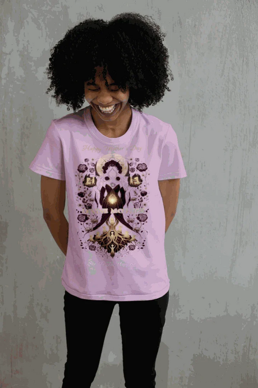 Bella + Canvas 3413C Divine Mother unisex tee with cosmic goddess artwork for Mother's Day gift