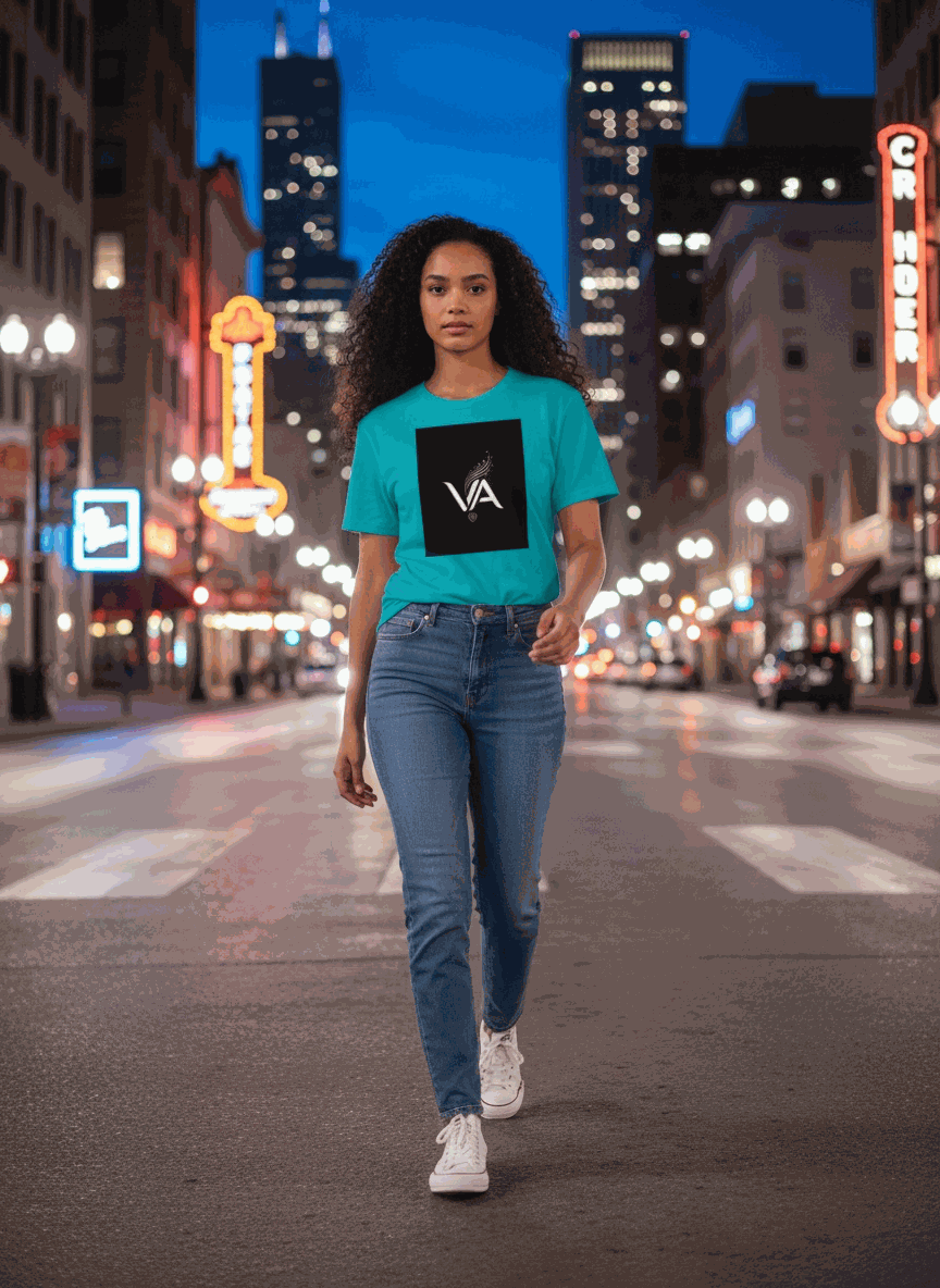 Unisex classic tee Vibe Armor cotton casual wear with chest logo