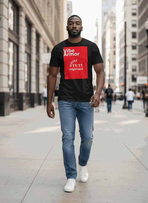 Unisex classic tee featuring 11:11 angel number for spiritual awakening and manifestation energy