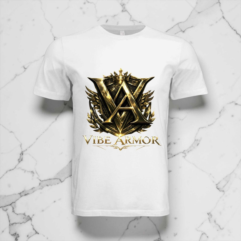 Vibe Armor On — Vibe Armor Strong | Premium Gold Crest Tee