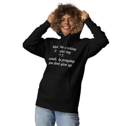 Unisex hoodie with angel number design and spiritual affirmations on soft cotton blend fabric