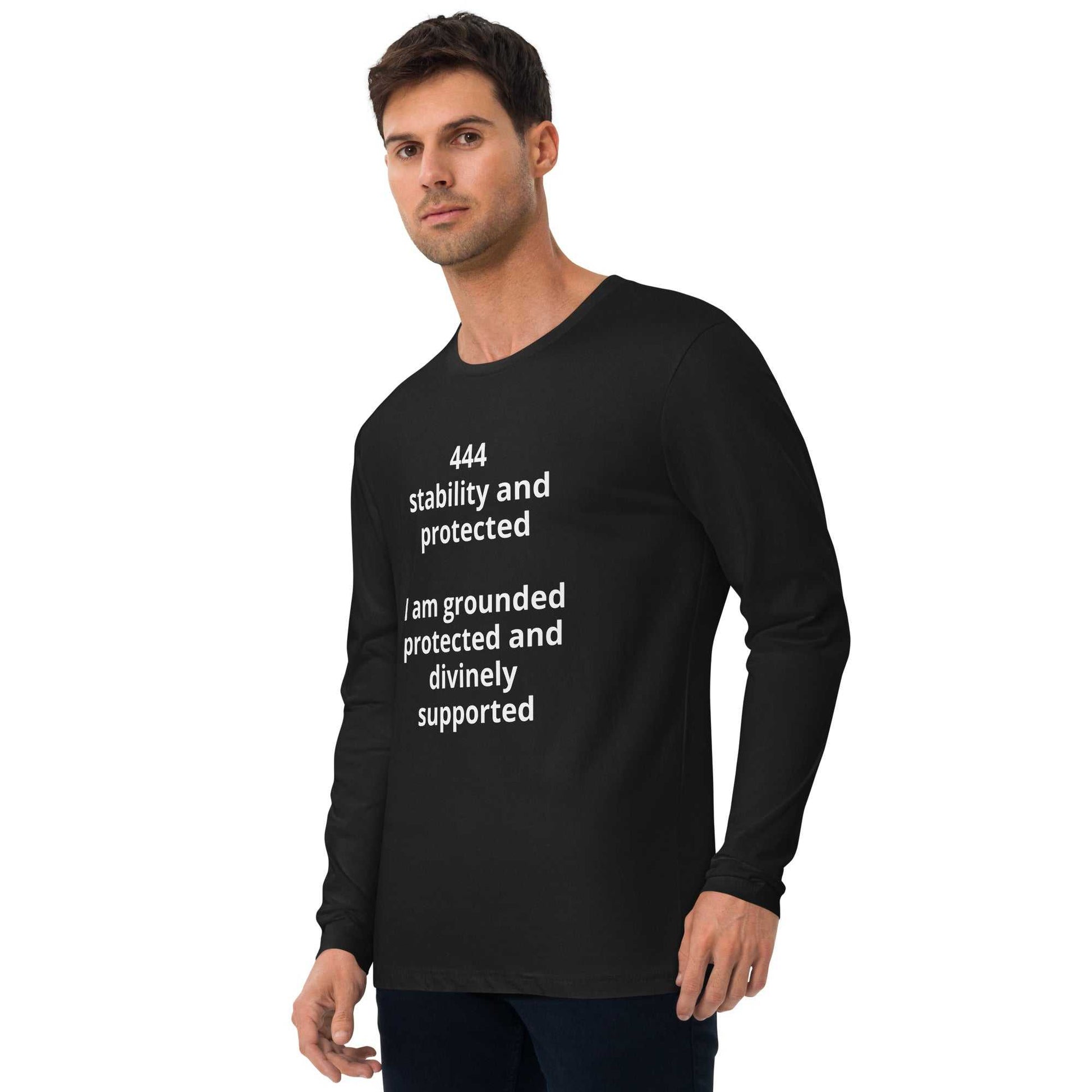 Long sleeve fitted crew neck shirt for spiritual energy and comfort by Divine Energy Apparel