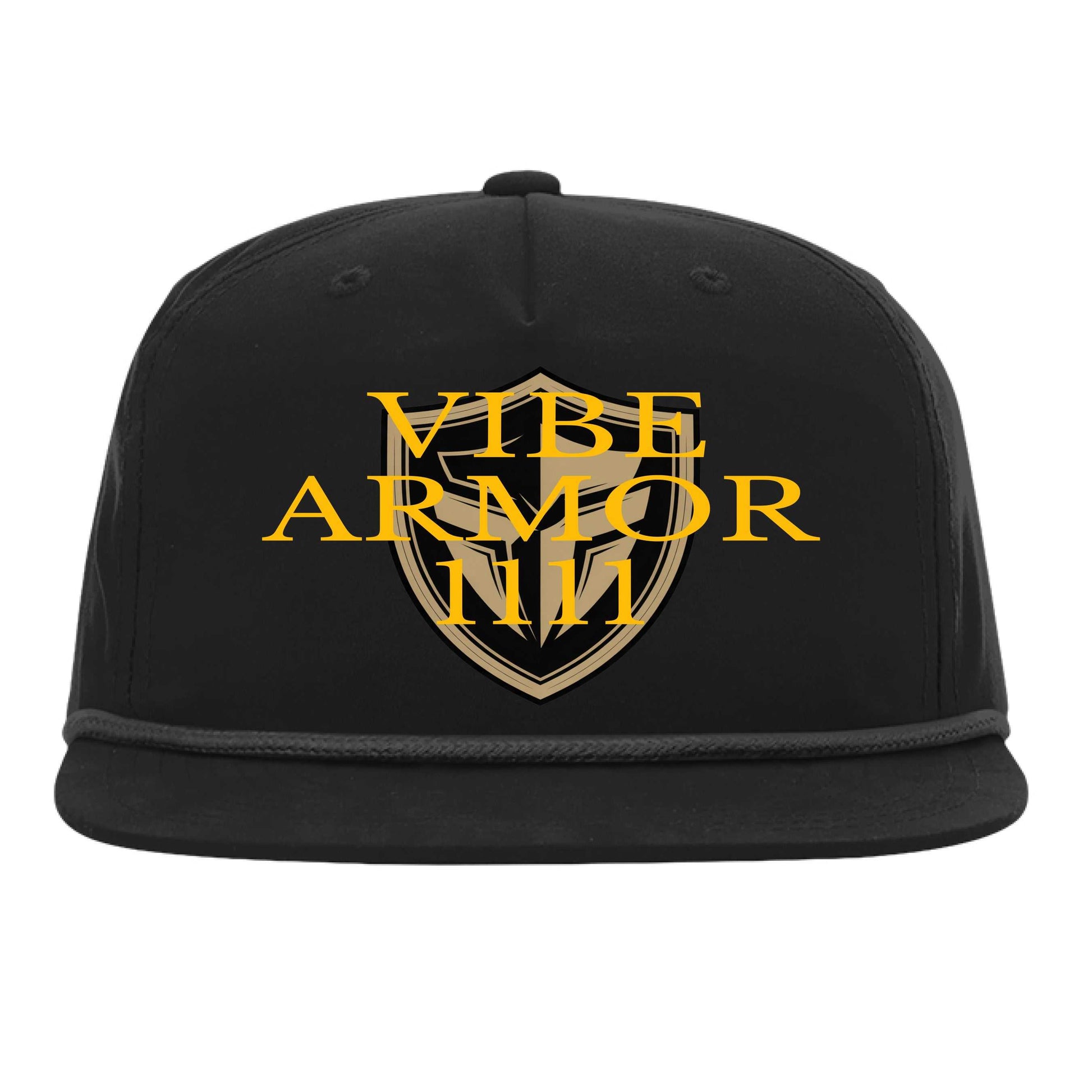 Black Vibe Armor Richardson 256 Umpqua Snapback Cap with UPF 50+ sun protection and adjustable flat bill