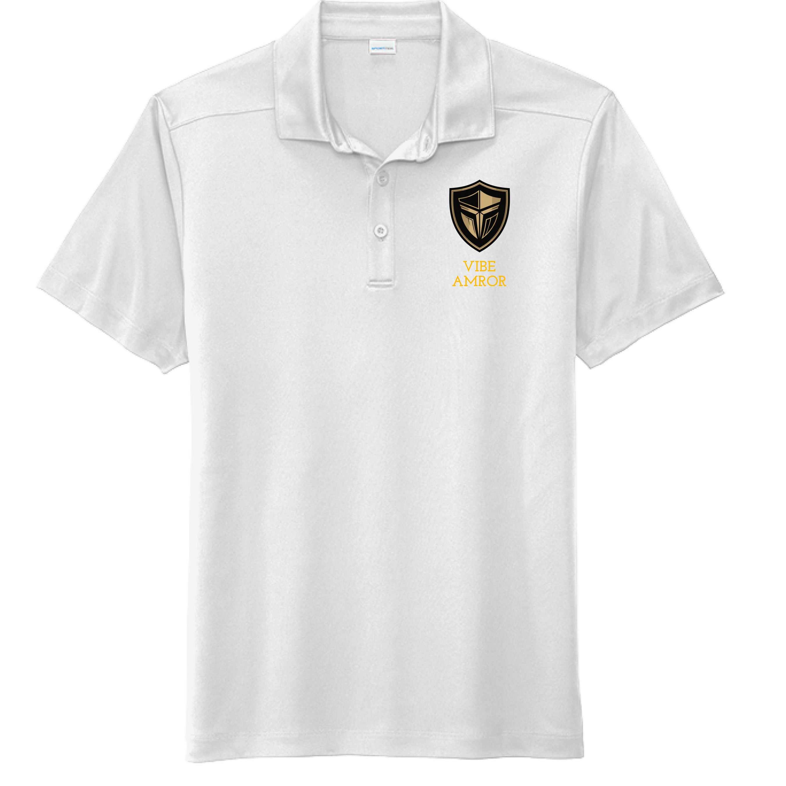 Sport-Tek ST520 Vibe Armor men's professional polo with UPF 50 sun protection and premium performance fabric