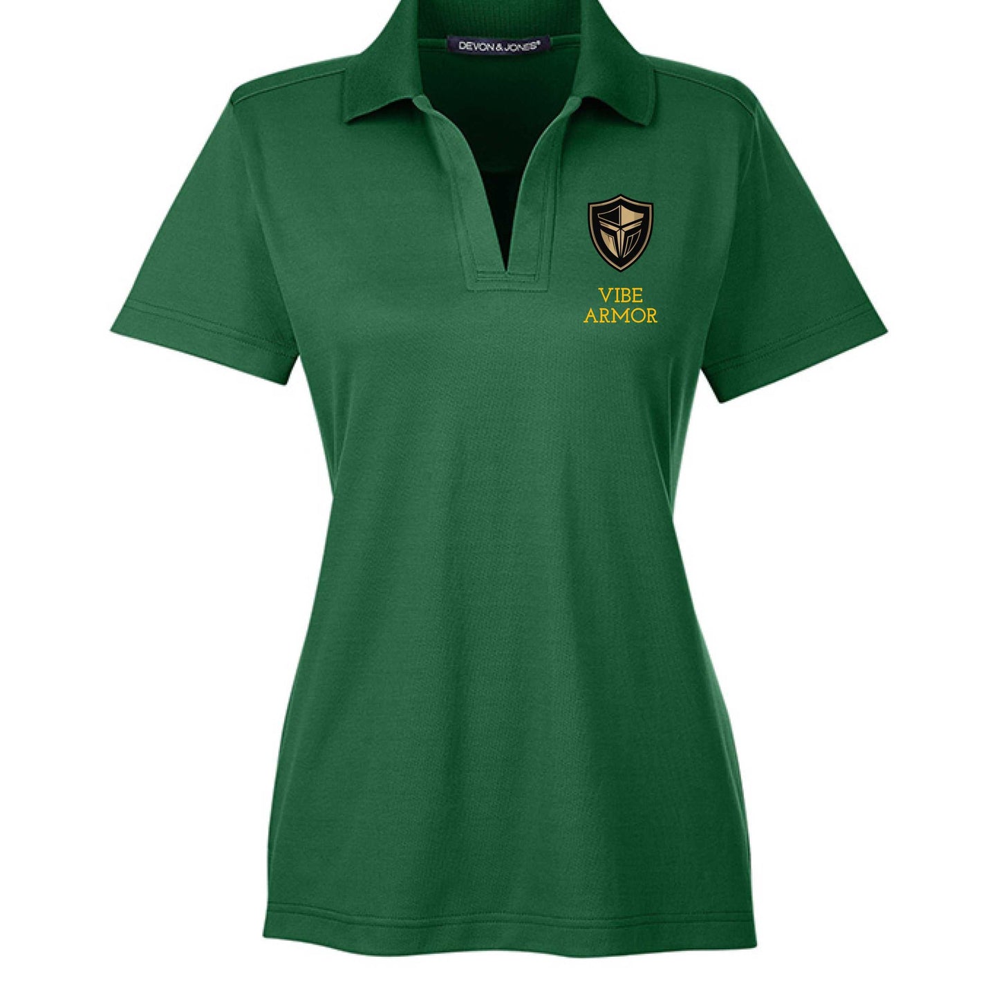 Devon & Jones DG20W CrownLux women's professional polo with UV protection and moisture-wicking fabric