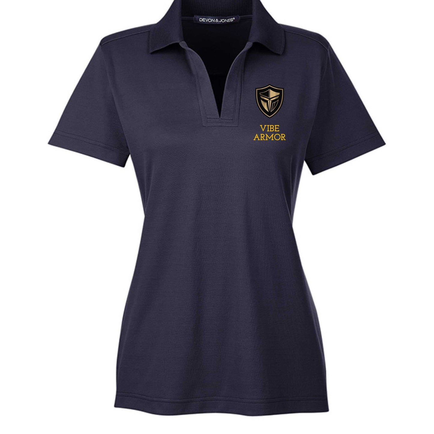 Devon & Jones DG20W CrownLux women's professional polo with UV protection and moisture-wicking fabric