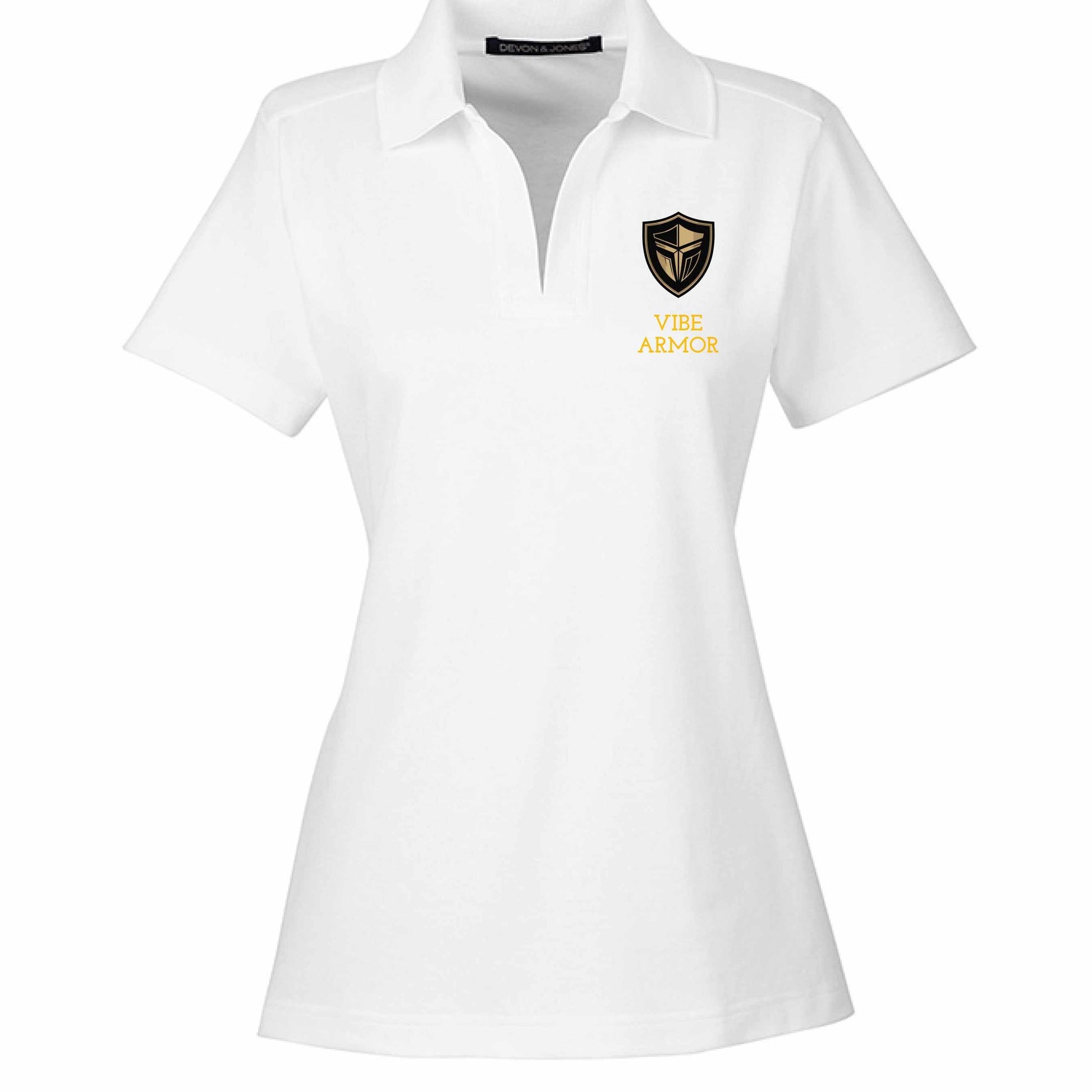 Devon & Jones DG20W CrownLux women's professional polo with UV protection and moisture-wicking fabric