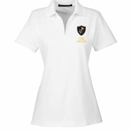 Devon & Jones DG20W CrownLux women's professional polo with UV protection and moisture-wicking fabric