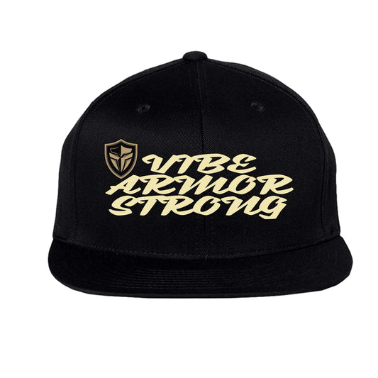 Vibe Armor Divine Fitted Cap with structured six-panel design and flat bill in multiple colors