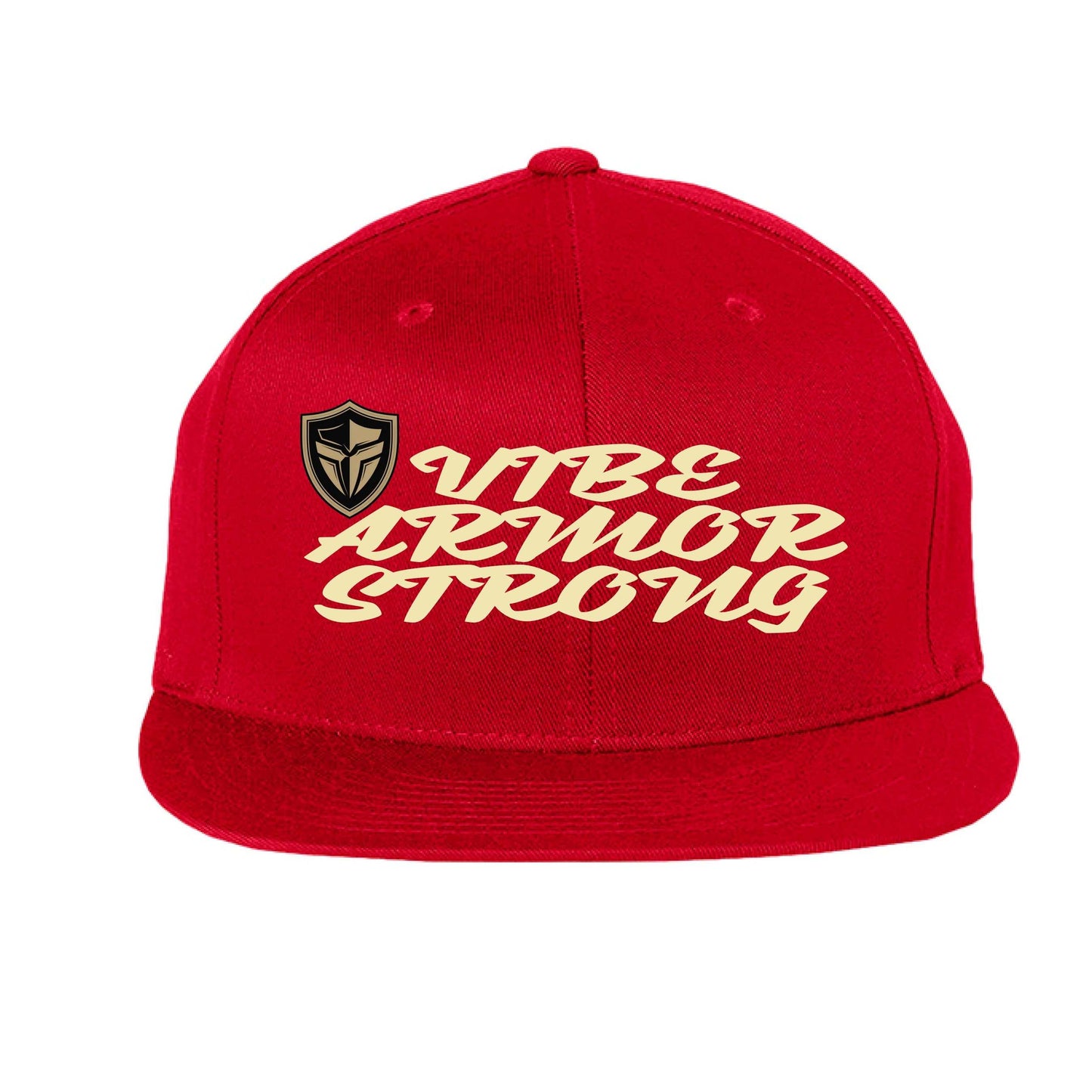 Vibe Armor Divine Fitted Cap with flat bill in multiple colors, premium fabric, and structured design for spiritual power and sovereignty