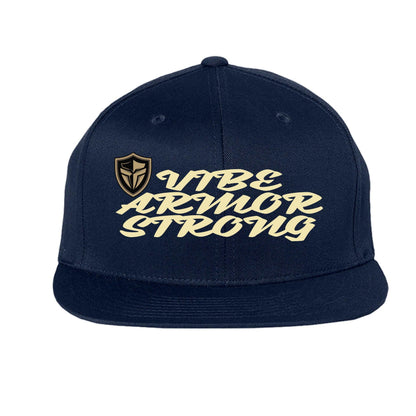 Vibe Armor Divine fitted cap with flat bill and structured high-profile design in multiple colors