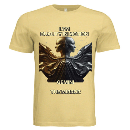Bella + Canvas 3413C unisex Gemini zodiac luxury tee with duality design and breathable fabric