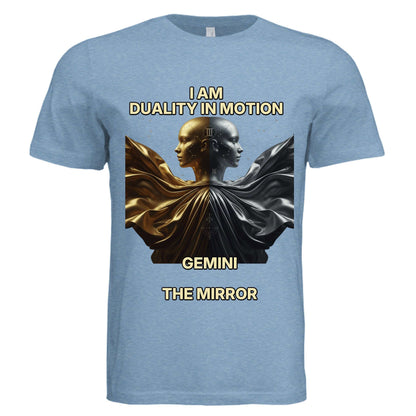 Gemini zodiac luxury tee Bella + Canvas 3413C unisex triblend shirt with duality design