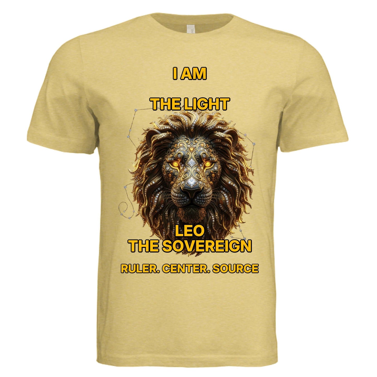 Bella + Canvas 3413C unisex Leo zodiac luxury tee with bold sun-inspired design