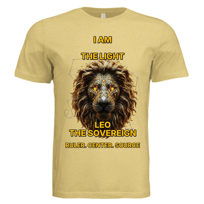 Bella + Canvas 3413C unisex Leo zodiac luxury tee with bold sun-inspired design