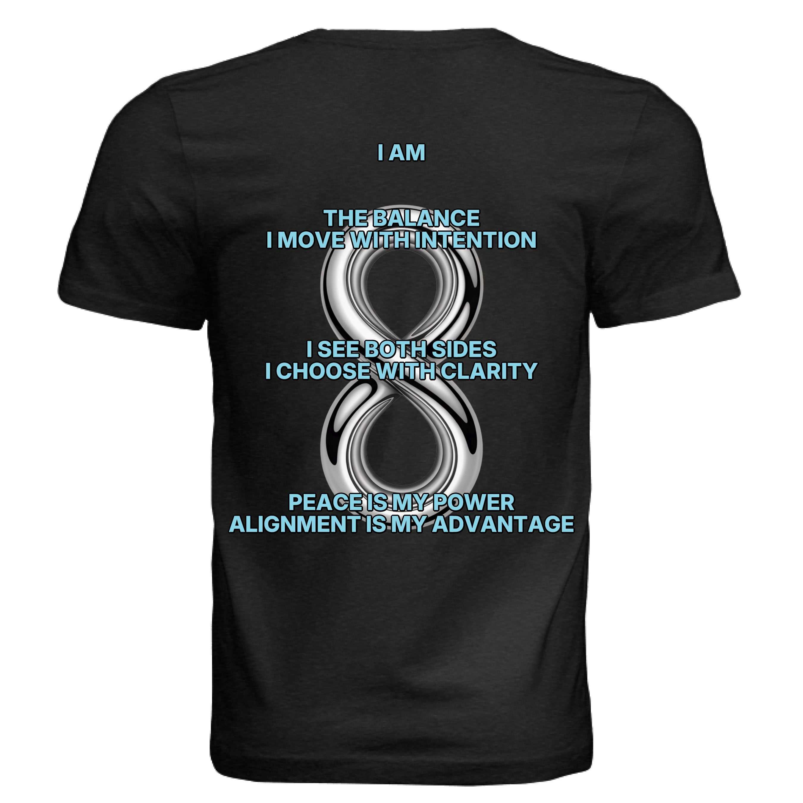 Bella + Canvas 3413C Libra zodiac luxury unisex tee displaying Libra symbol and harmony design
