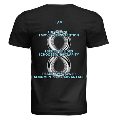 Bella + Canvas 3413C Libra zodiac luxury unisex tee displaying Libra symbol and harmony design