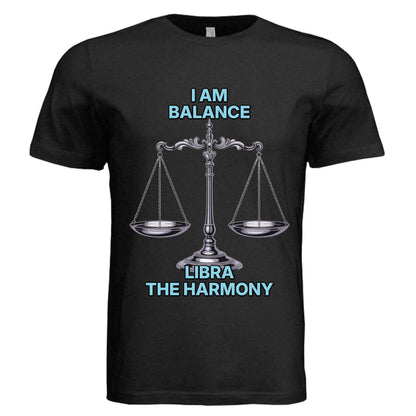 Libra zodiac sign luxury Bella + Canvas 3413C triblend tee with balanced design