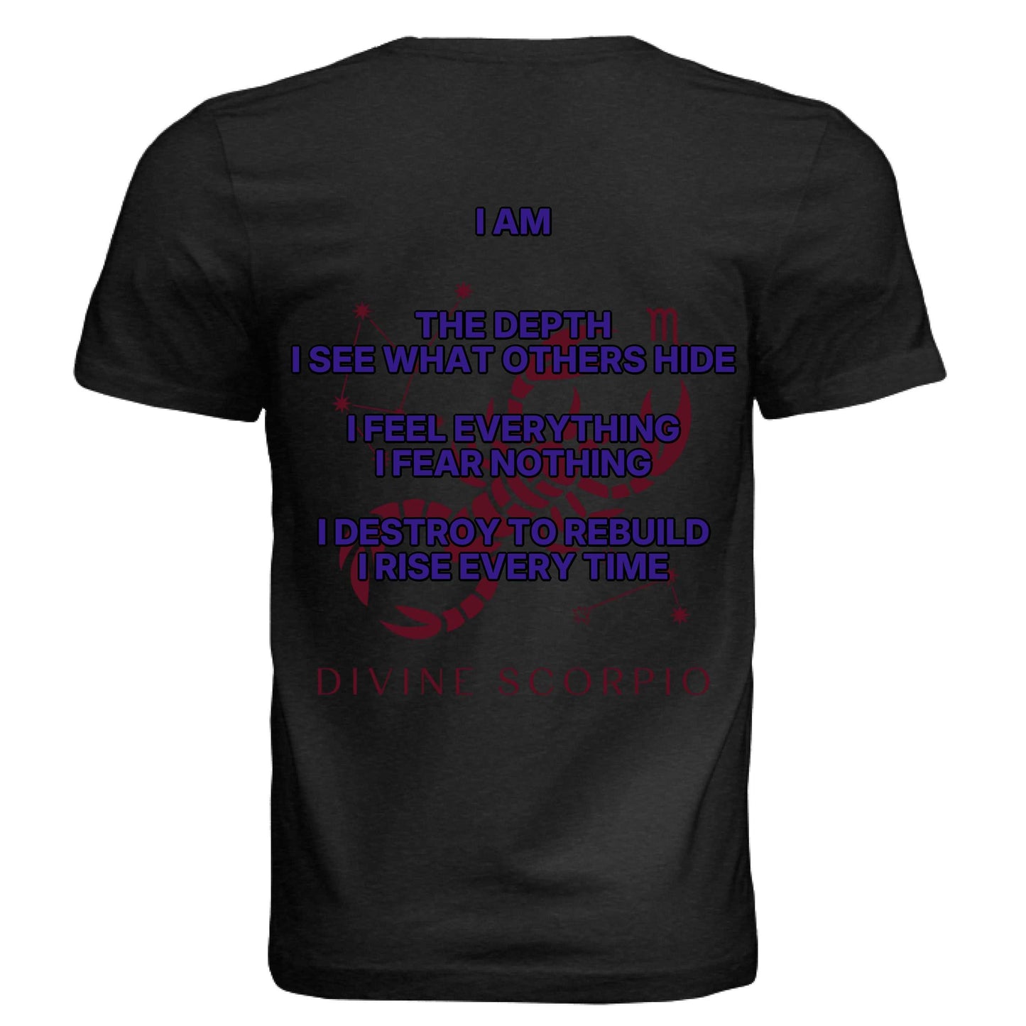 Bella + Canvas 3413C Scorpio zodiac luxury tee with Scorpio symbol and astrology design
