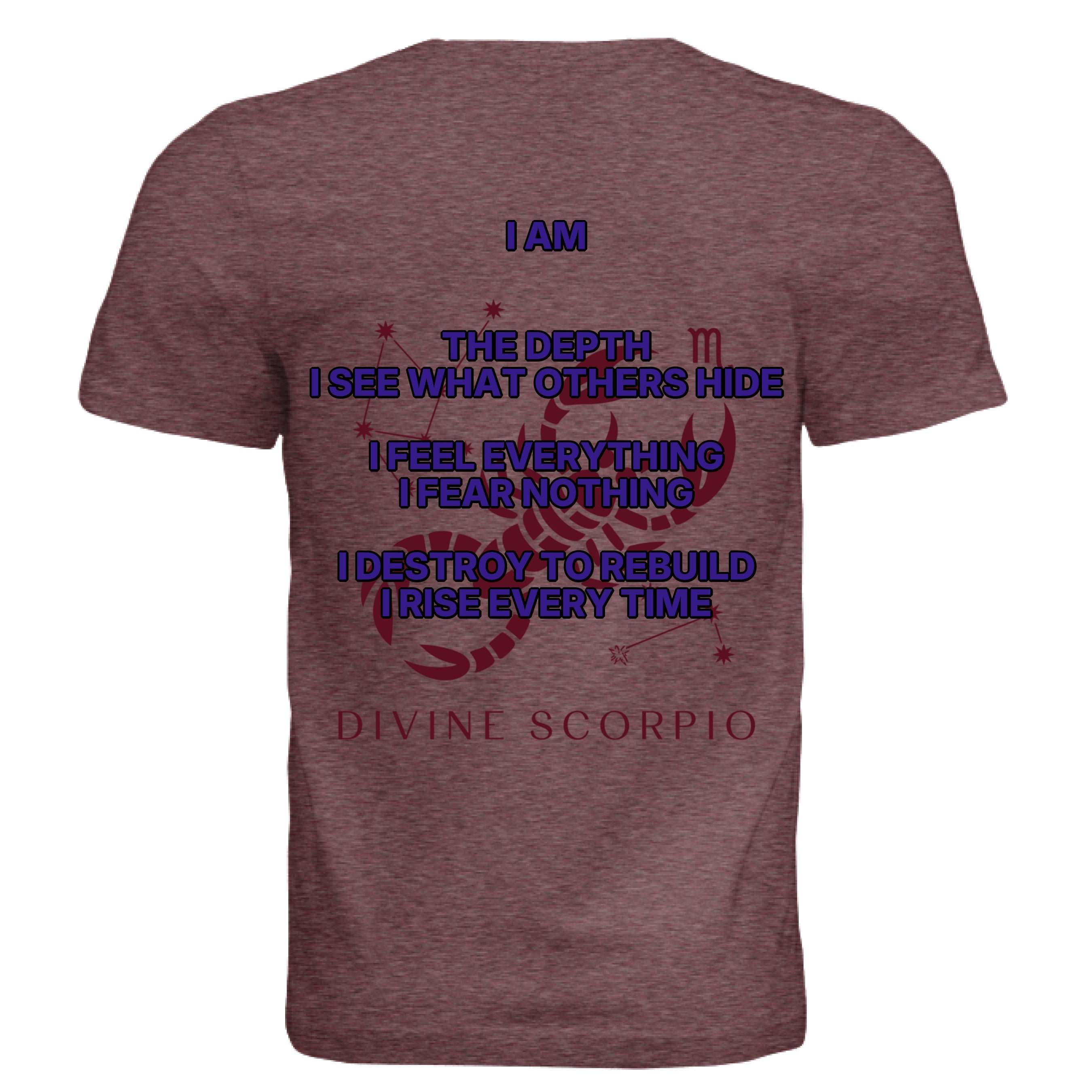 Scorpio zodiac luxury tee Bella + Canvas 3413C unisex triblend shirt with symbolic design