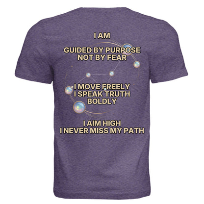 Sagittarius zodiac luxury tee made from Bella + Canvas 3413C unisex triblend fabric with adventurous design