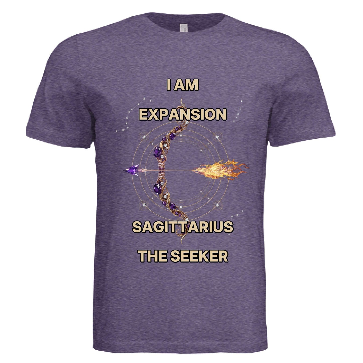 Bella + Canvas 3413C Sagittarius zodiac luxury unisex tee with fire sign design
