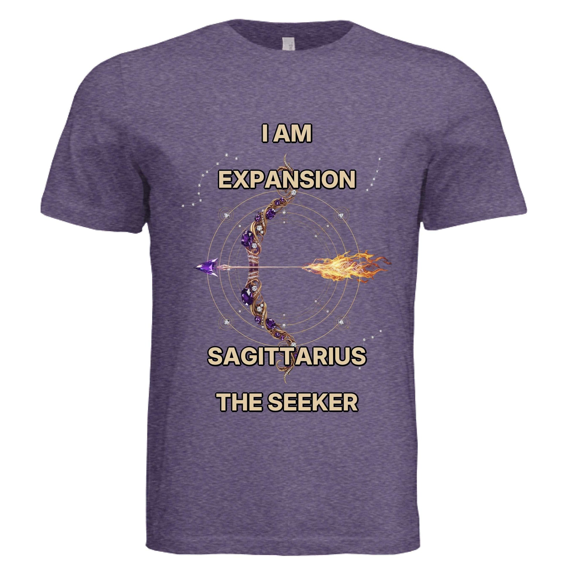 Bella + Canvas 3413C Sagittarius zodiac luxury unisex tee with fire sign design