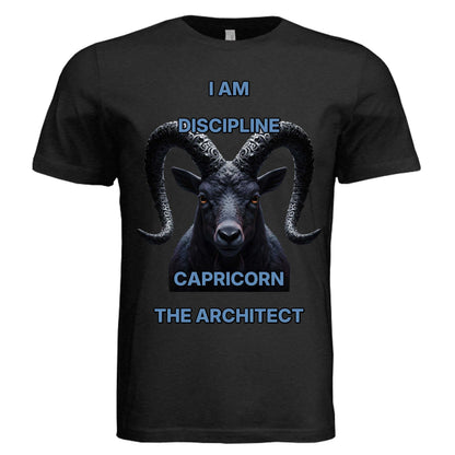 Bella + Canvas 3413C Capricorn zodiac luxury unisex tee with Capricorn symbol and motivational design