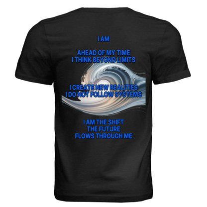 Aquarius zodiac luxury tee Bella + Canvas 3413C unisex triblend shirt with visionary astrology design