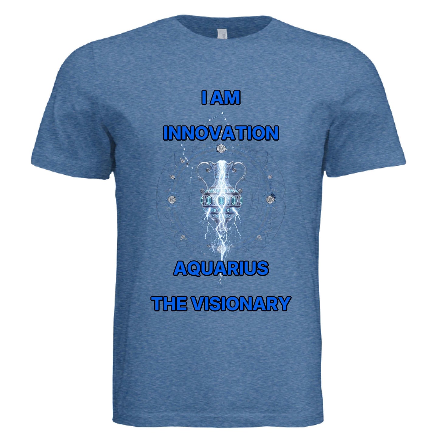 Aquarius zodiac luxury tee Bella + Canvas 3413C unisex triblend shirt with visionary design