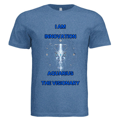 Aquarius zodiac luxury tee Bella + Canvas 3413C unisex triblend shirt with visionary design