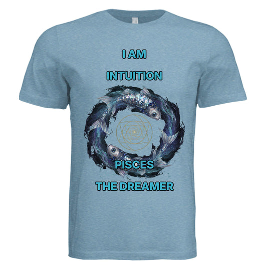 Bella + Canvas 3413C Pisces zodiac luxury tee with mystical astrology design