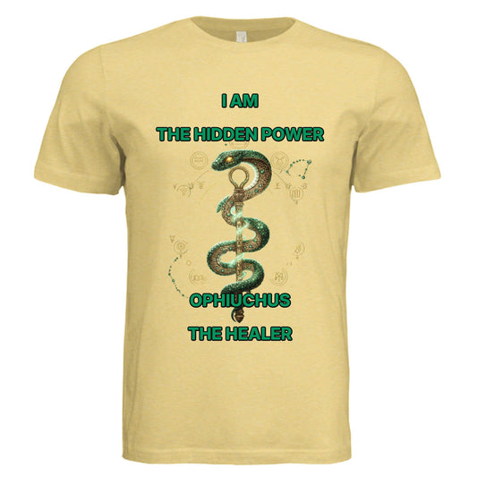 Ophiuchus zodiac luxury tee Bella + Canvas unisex triblend shirt with celestial design