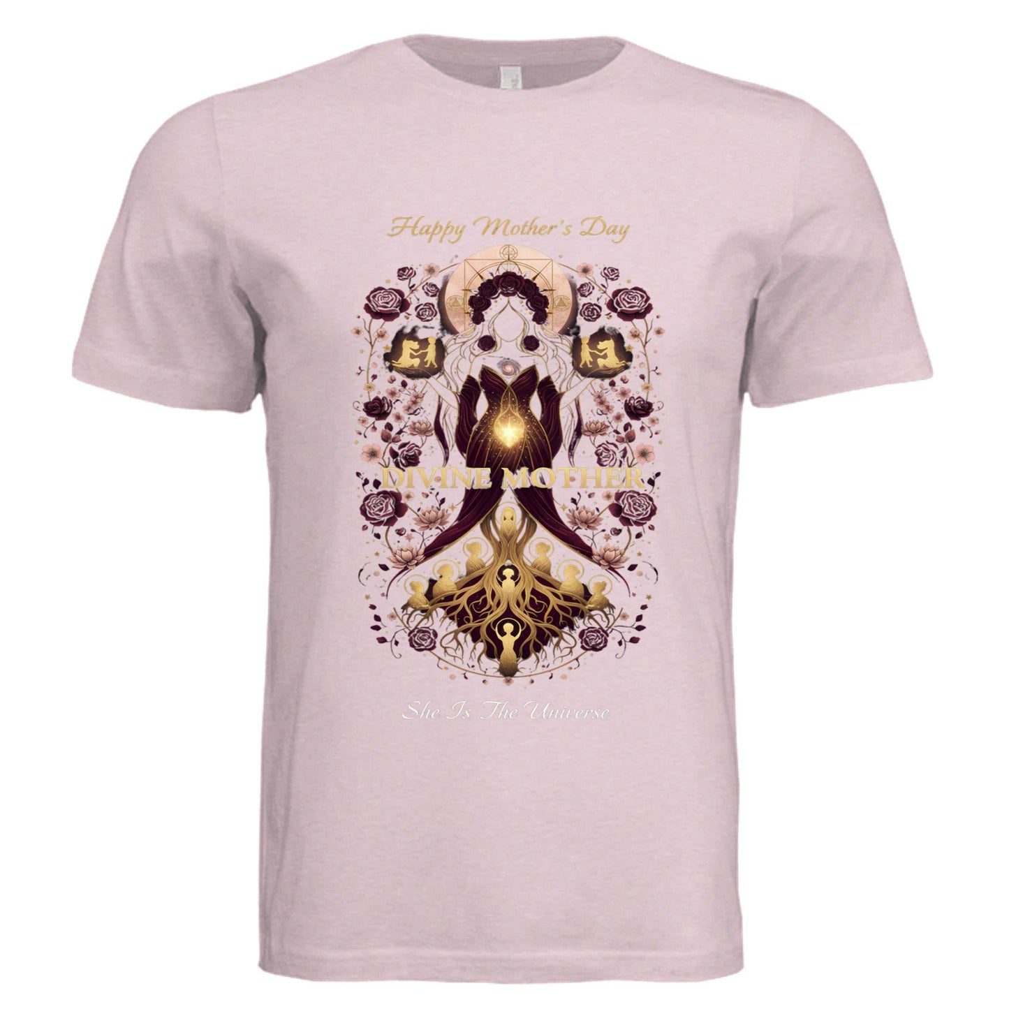 Bella + Canvas 3413C Divine Mother unisex tee featuring celestial goddess artwork for Mother's Day gift
