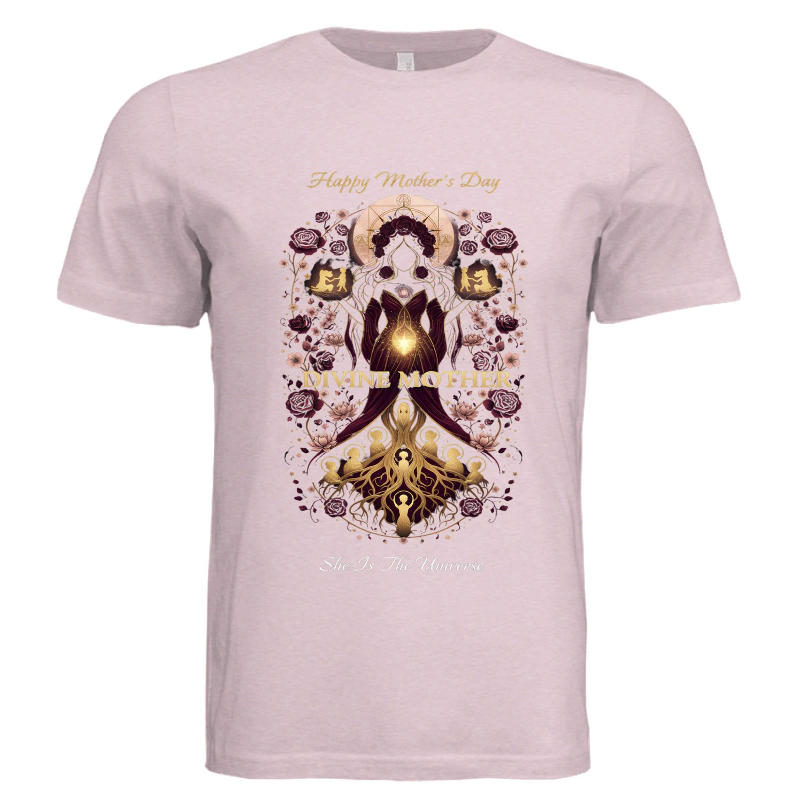 Bella + Canvas 3413C Divine Mother unisex tee featuring celestial goddess artwork for Mother's Day gift