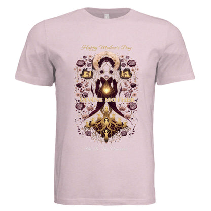 Bella + Canvas 3413C Divine Mother unisex tee featuring celestial goddess artwork for Mother's Day gift