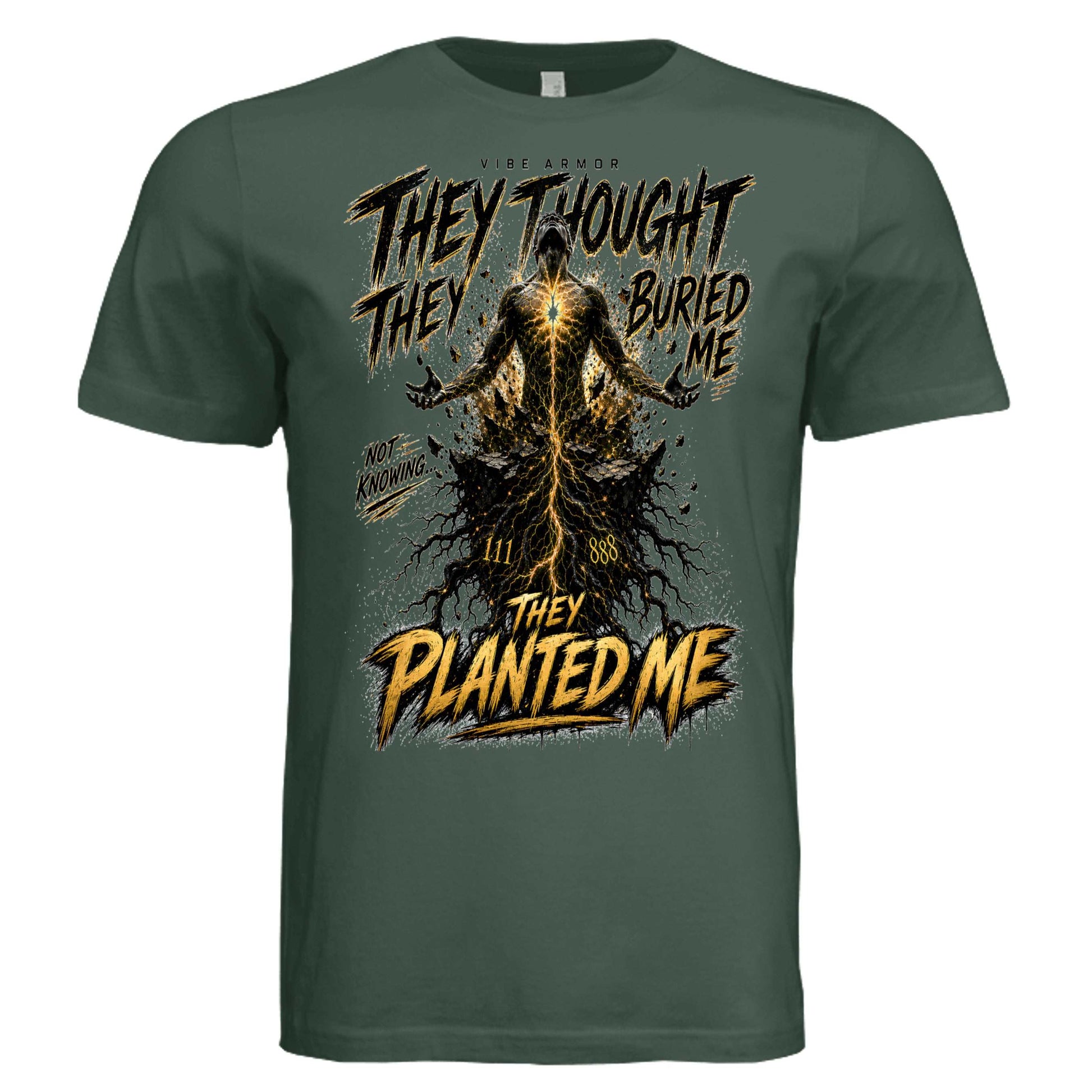 Two Tee Bundle from Vibe Armor Frequency Series showcasing mix & match designs and sizes with energy alignment graphics