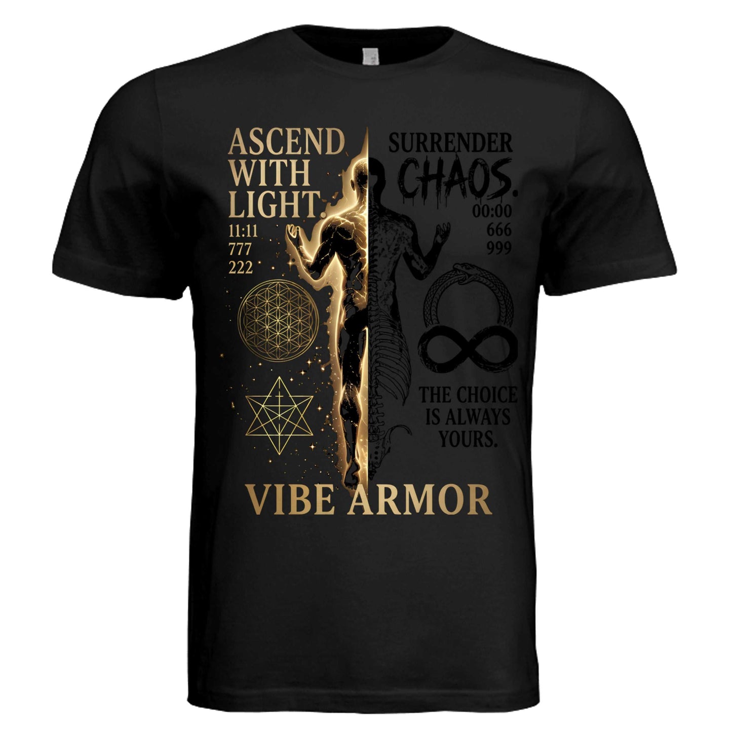 Bella + Canvas 3413C Triblend tee with Ascend Into The Light design, soft fabric, and semi-fit silhouette