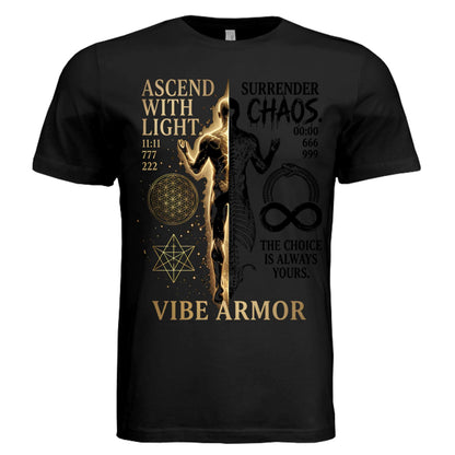 Bella + Canvas 3413C Triblend tee with Ascend Into The Light design, soft fabric, and semi-fit silhouette