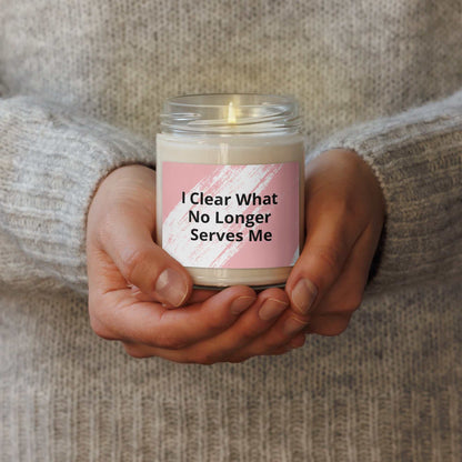 Divine Energy scented soy candle in spiritual glass jar for meditation and renewal