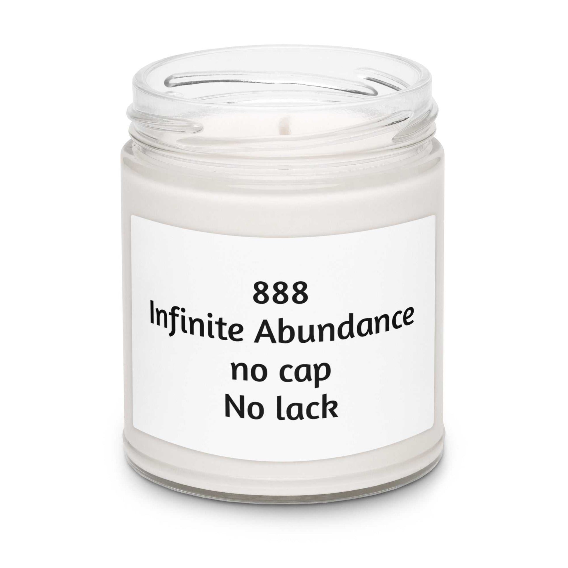 Divine energy scented soy candle in a minimalist glass jar for spiritual ambiance and calm