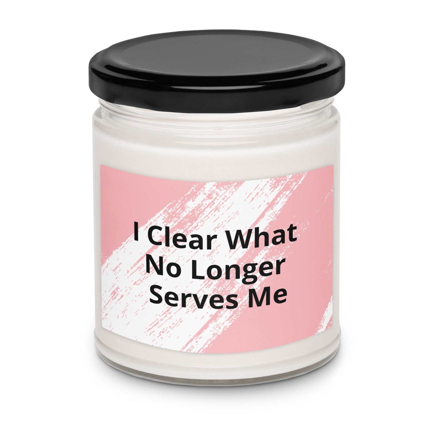 Divine Energy scented soy candle in spiritual glass jar with calming fragrance and cotton wick