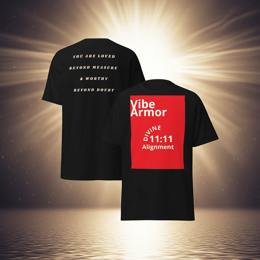 Unisex classic tee featuring 11:11 angel number symbolizing new beginnings and manifestation energy