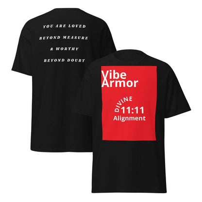 Unisex classic tee featuring 11:11 angel number for spiritual awakening and manifestation energy