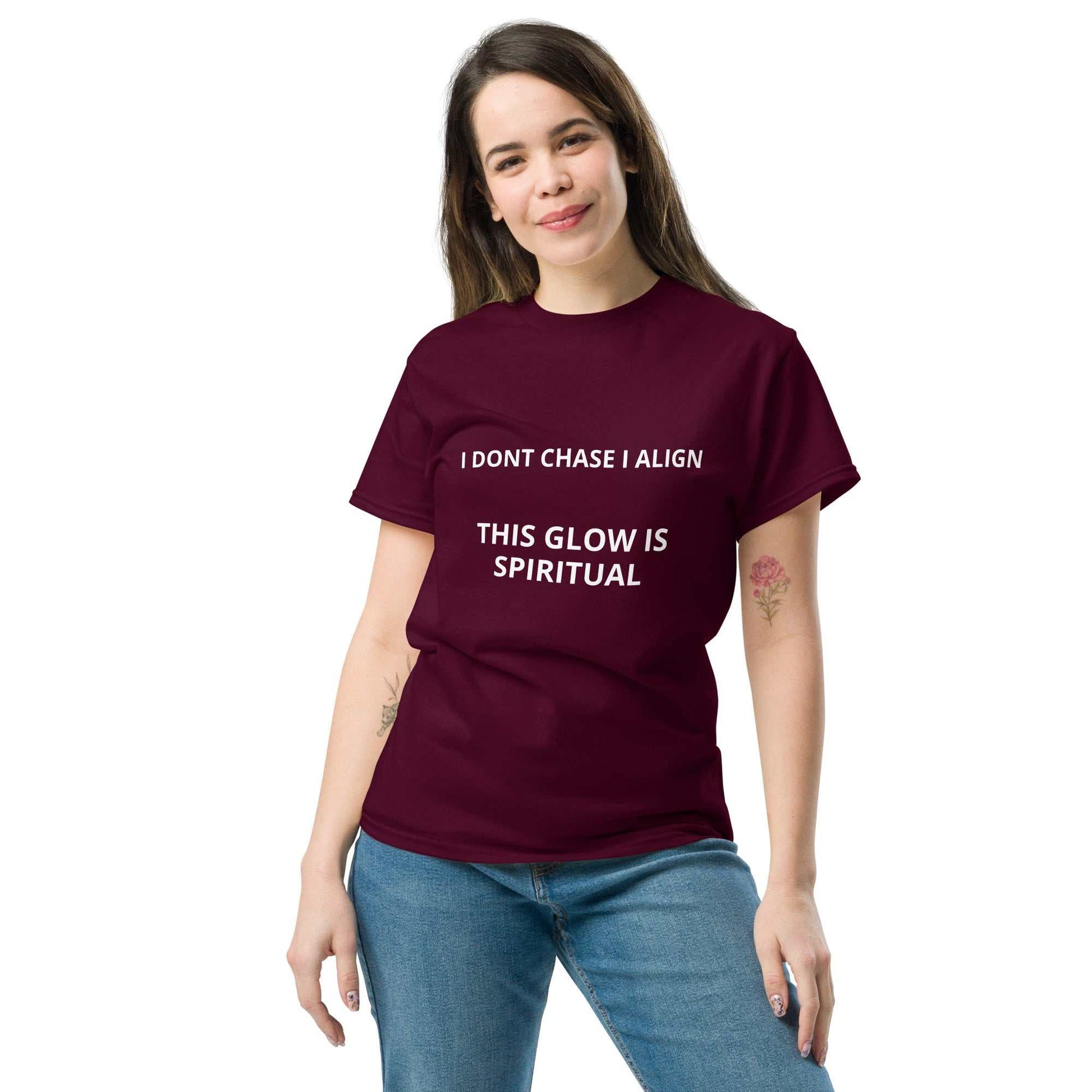 Unisex classic tee in premium cotton with spiritual affirmation and angel number design