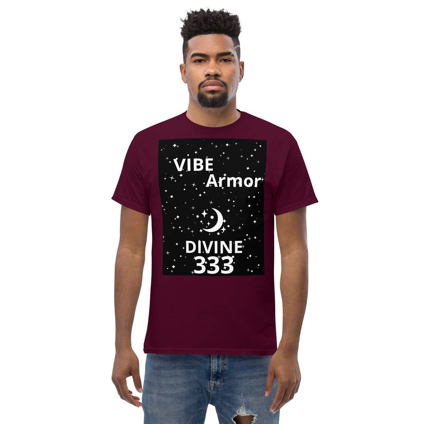 Unisex classic tee featuring 333 angel number symbolizing divine protection and balance
