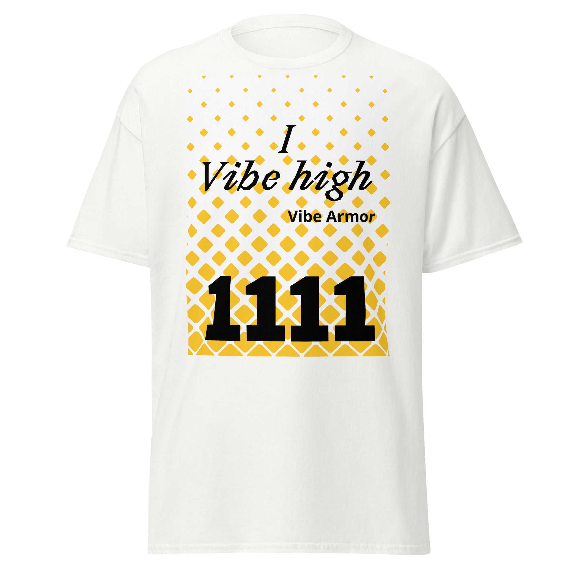 Vibe Armor Unisex tee featuring 1111 angel number design on soft cotton blend fabric