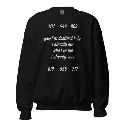 Unisex Angel Number sweatshirt in premium cotton-poly blend with soft air-jet yarn and classic crewneck design